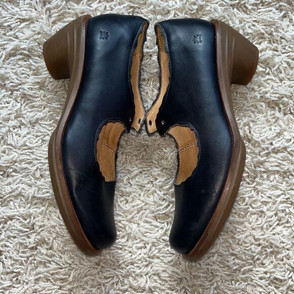 El Naturalista Aqua Iris Leather Lace-Up Mary Jane Court Shoes 38 W8 - Picture 4 of 12